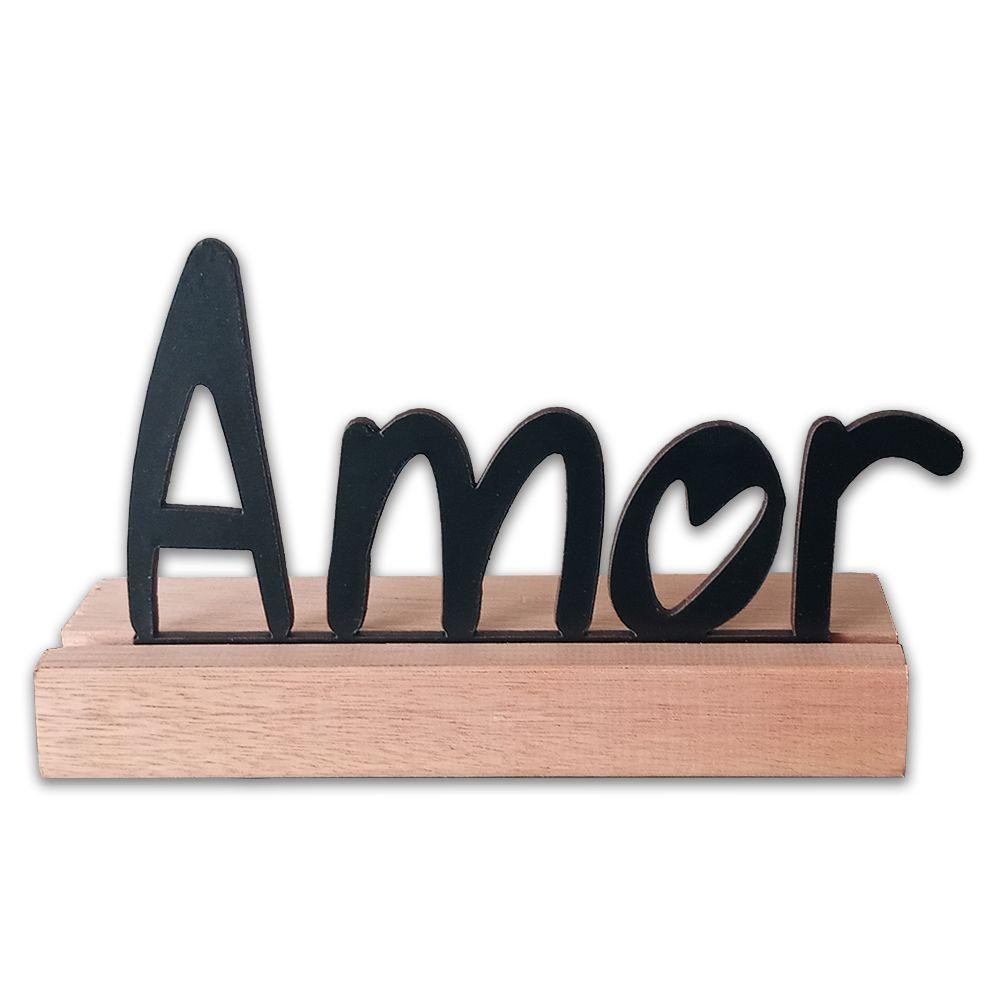 Frase Palavra De Mesa Em Mdf C/ Base De Madeira De Pino Amor Frase Palavra De Mesa Em Mdf C/ Base De Madeira De Pino Amor