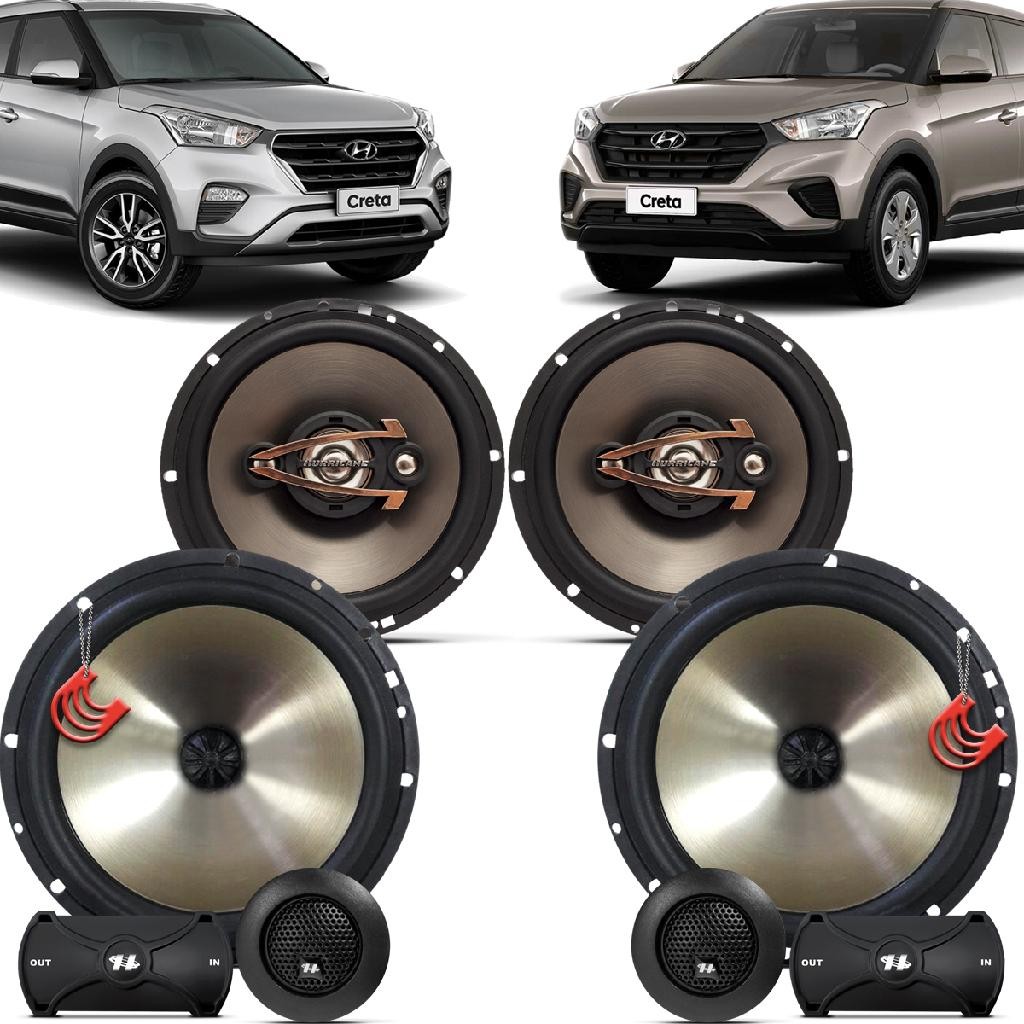 Kit Alto Falantes Dianteiros + Traseiros Hyundai Creta 2016 até 2021 – Hurricane Platino 640w Kit Alto Falantes Dianteiros + Traseiros Hyundai Creta 2016 até 2021 – Hurricane Platino 640w