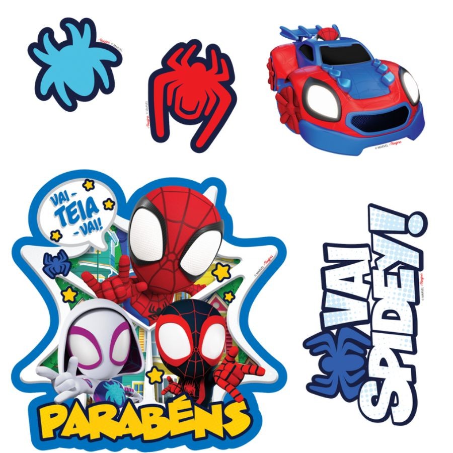 Decoração de Bolo – Cenario Spidey – 5 unidades – Regina – Rizzo Decoração de Bolo – Cenario Spidey – 5 unidades – Regina – Rizzo
