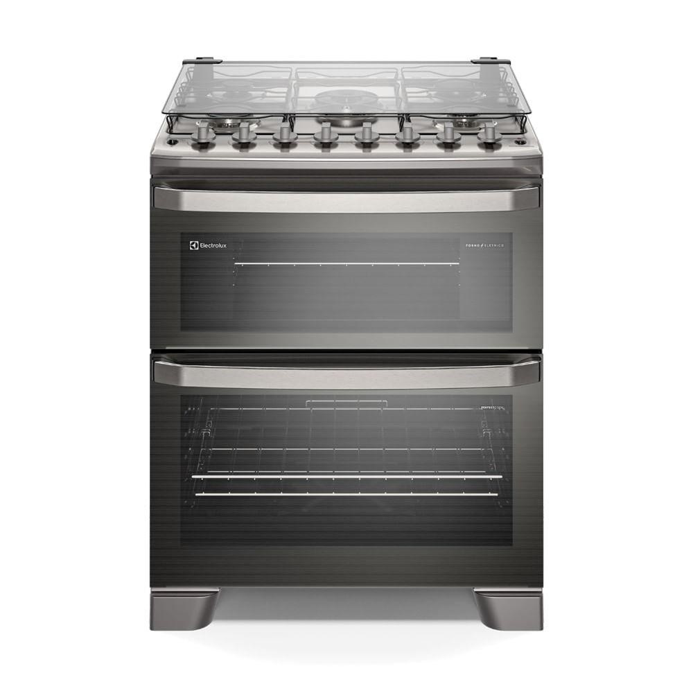 Fogão 5 bocas Electrolux Cinza Experience 2 Fornos, PerfectCook360 e Tripla Chama (FE5DC) Fogão 5 bocas Electrolux Cinza Experience 2 Fornos, PerfectCook360 e Tripla Chama (FE5DC)