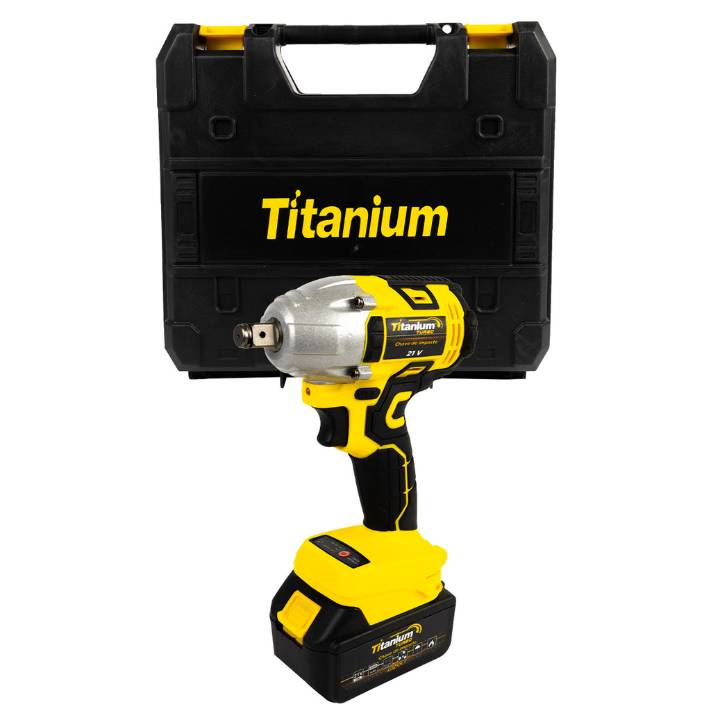 Chave De Impacto 21v Com 1 Bateria 15000mah Titanium Chave De Impacto 21v Com 1 Bateria 15000mah Titanium