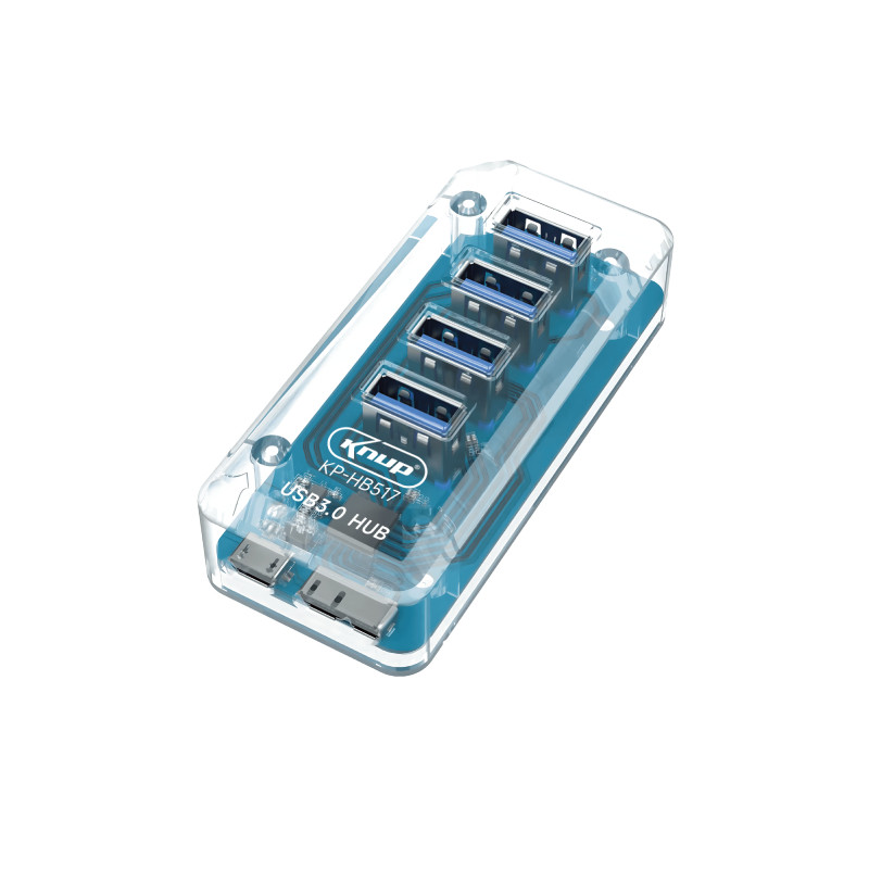 Hub USB 3.0 4 Portas Hot Swap USB-B Knup KP-HB517 Hub USB 3.0 4 Portas Hot Swap USB-B Knup KP-HB517