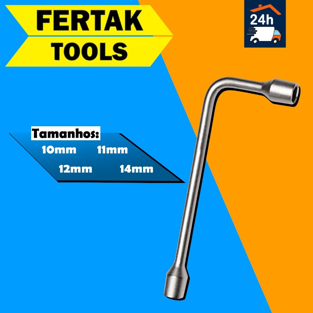 Chave de Biela em L Aço (10″ a 14″) – Fertak Chave de Biela em L Aço (10″ a 14″) – Fertak