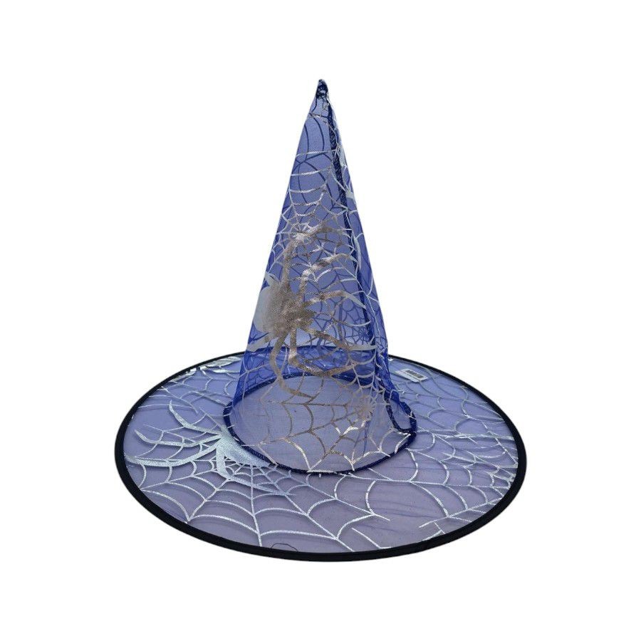 Chapéu de Bruxa Transparente Azul – Aranha Prata – Halloween – 1 unidade – Rizzo Chapéu de Bruxa Transparente Azul – Aranha Prata – Halloween – 1 unidade – Rizzo