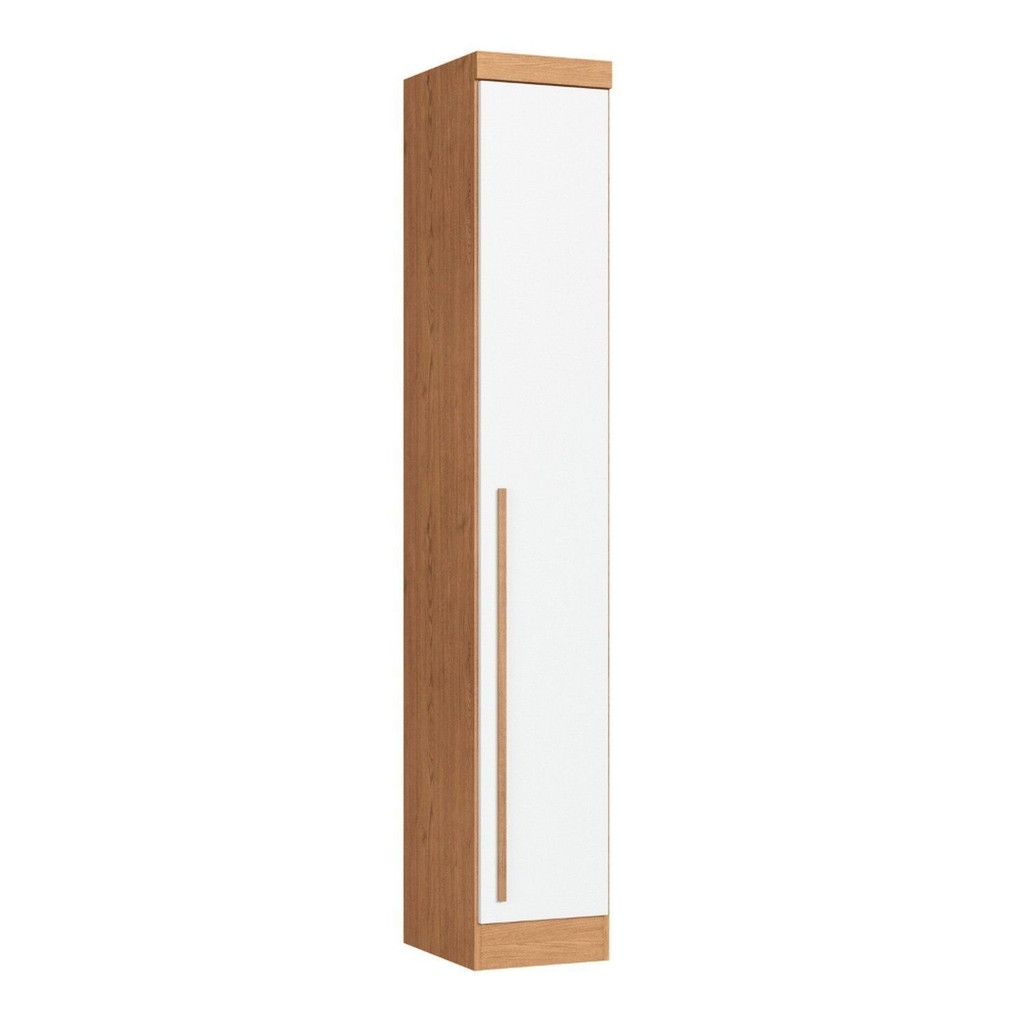 Guarda-roupa Modulado 1 Porta Infinity Cedro/Branco Line Guarda-roupa Modulado 1 Porta Infinity Cedro/Branco Line