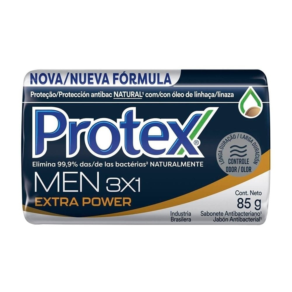 Sabonete Protex For Men 3 em 1 Extra Power Antibacteriano 85g – Embalagem com 12 Unidades Sabonete Protex For Men 3 em 1 Extra Power Antibacteriano 85g – Embalagem com 12 Unidades