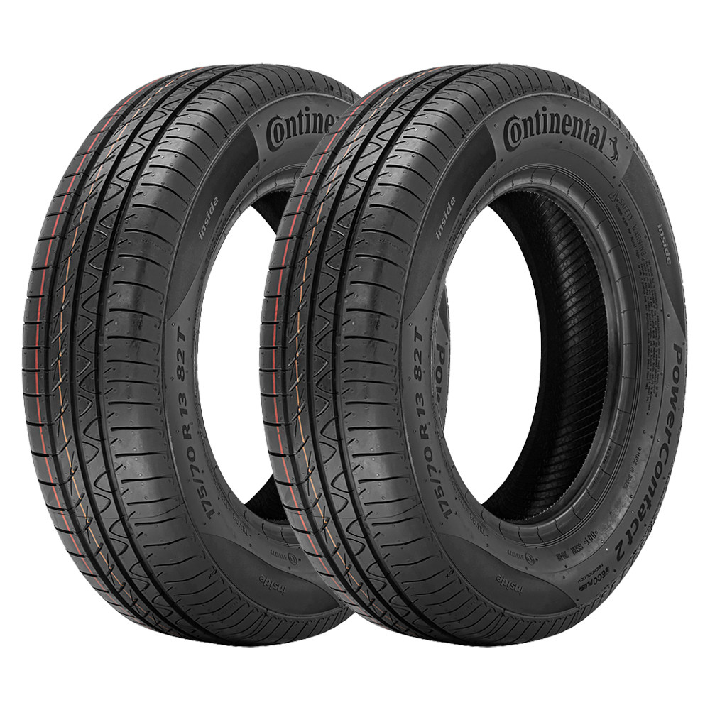 Jogo 2 Pneus Continental Aro 14 Powercontact 2 175/65R14 82T Jogo 2 Pneus Continental Aro 14 Powercontact 2 175/65R14 82T