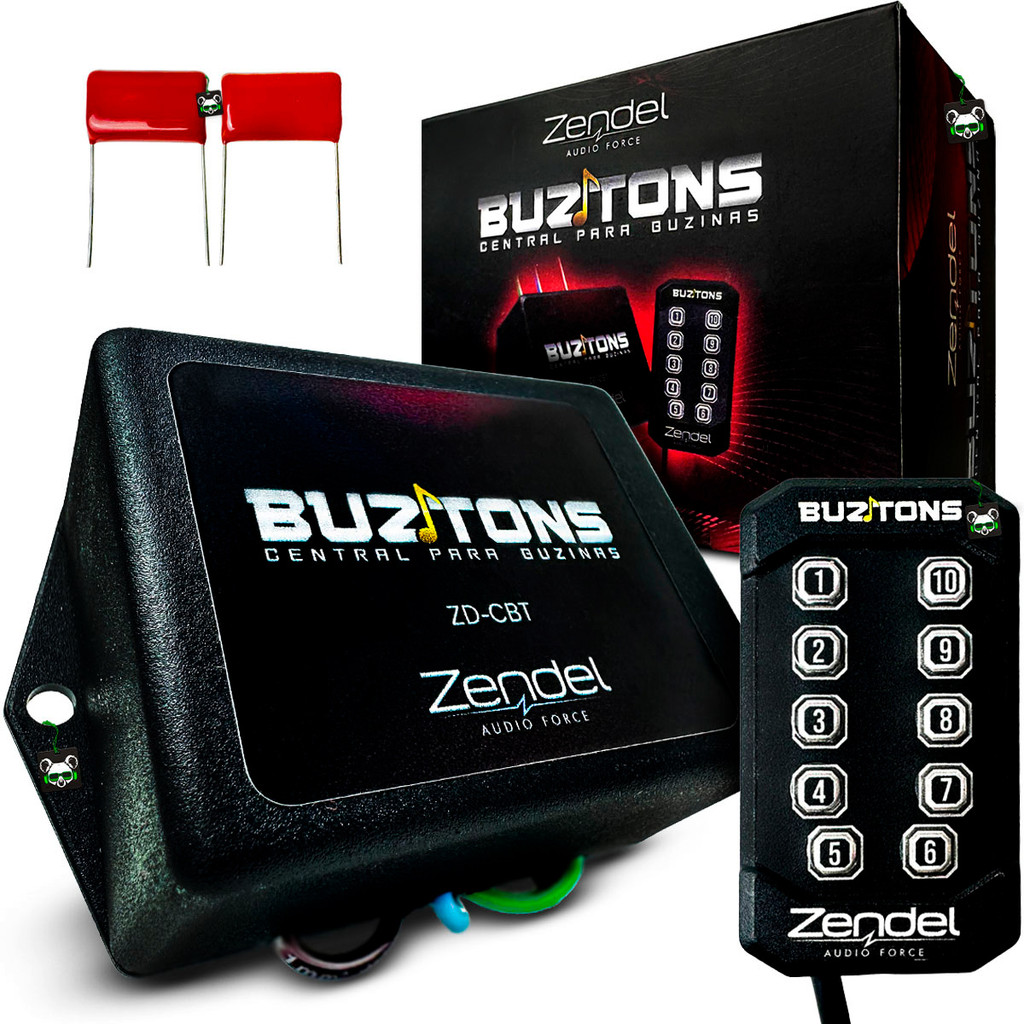 Central Buzitons Buzina Musical 10 Efeitos + Controle Zendel ZD-CBT Zendel Central Buzitons Buzina Musical 10 Efeitos + Controle Zendel ZD-CBT Zendel