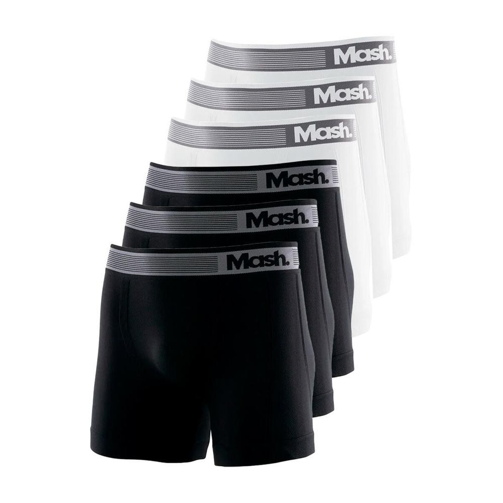 Kit com 6 Cuecas Boxer Mash 710.01 Colorido Kit com 6 Cuecas Boxer Mash 710.01 Colorido