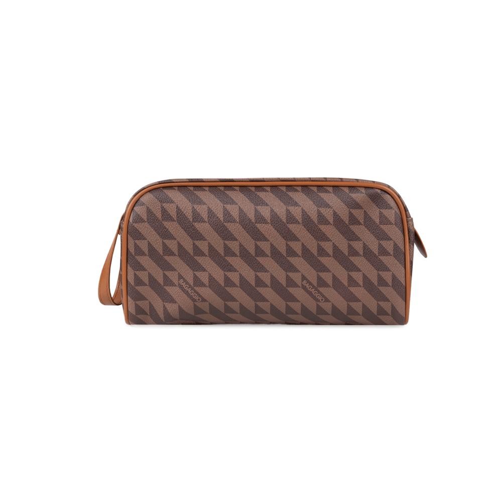 Necessaire de Viagem Feminina Maxi Monograma BG Marrom Necessaire de Viagem Feminina Maxi Monograma BG Marrom