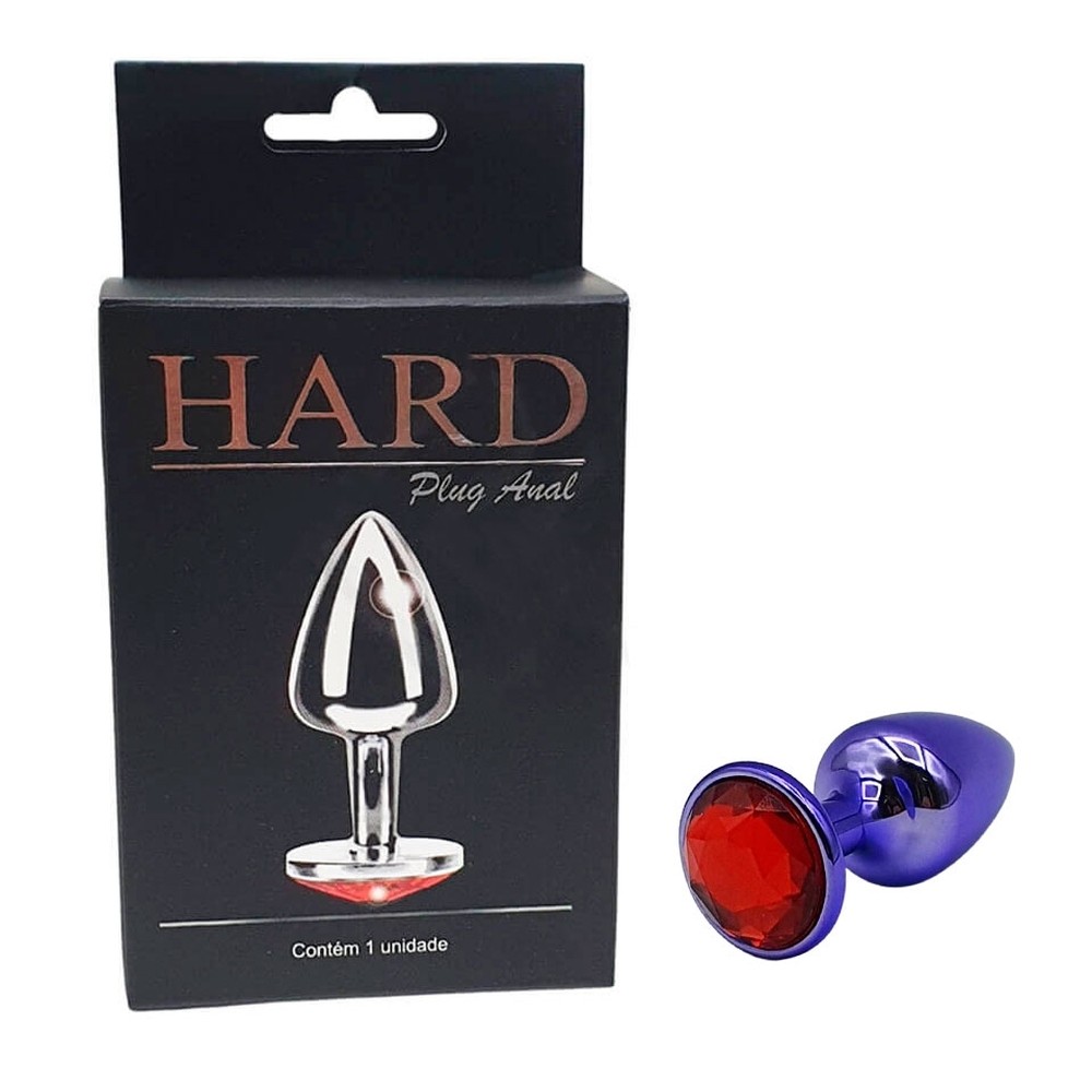 Plug Anal “P” em Formato Cônico com Joia na Base – Hard Plug Anal “P” em Formato Cônico com Joia na Base – Hard