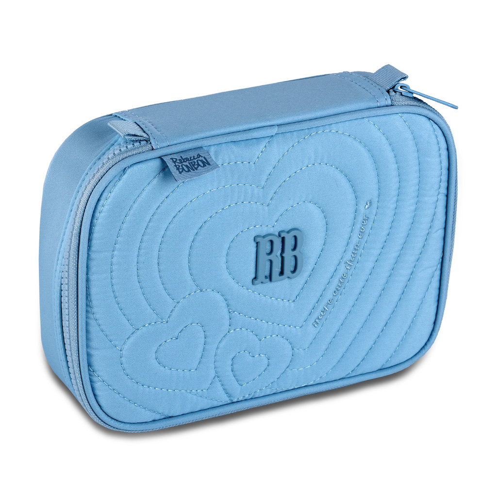 Estojo Infantil Com 01 Bolso Feminino Rebecca Bonbon Coraçâo – Clio Style COR:AZUL