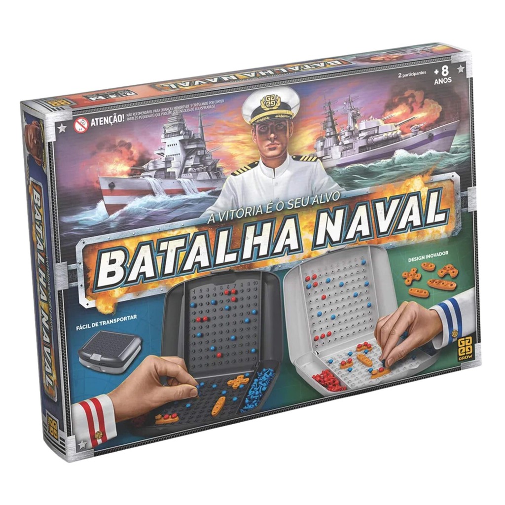 Brinquedo Infantil Jogo de Estratégia Batalha Naval Grow – 01853 Brinquedo Infantil Jogo de Estratégia Batalha Naval Grow – 01853