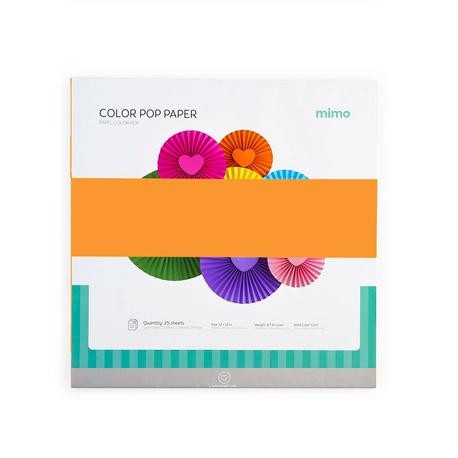 Papel Color Pop Laranja Fluorescente Mimo – 30,5 x 30,5 cm – 180 g – 25 fls Papel Color Pop Laranja Fluorescente Mimo – 30,5 x 30,5 cm – 180 g – 25 fls