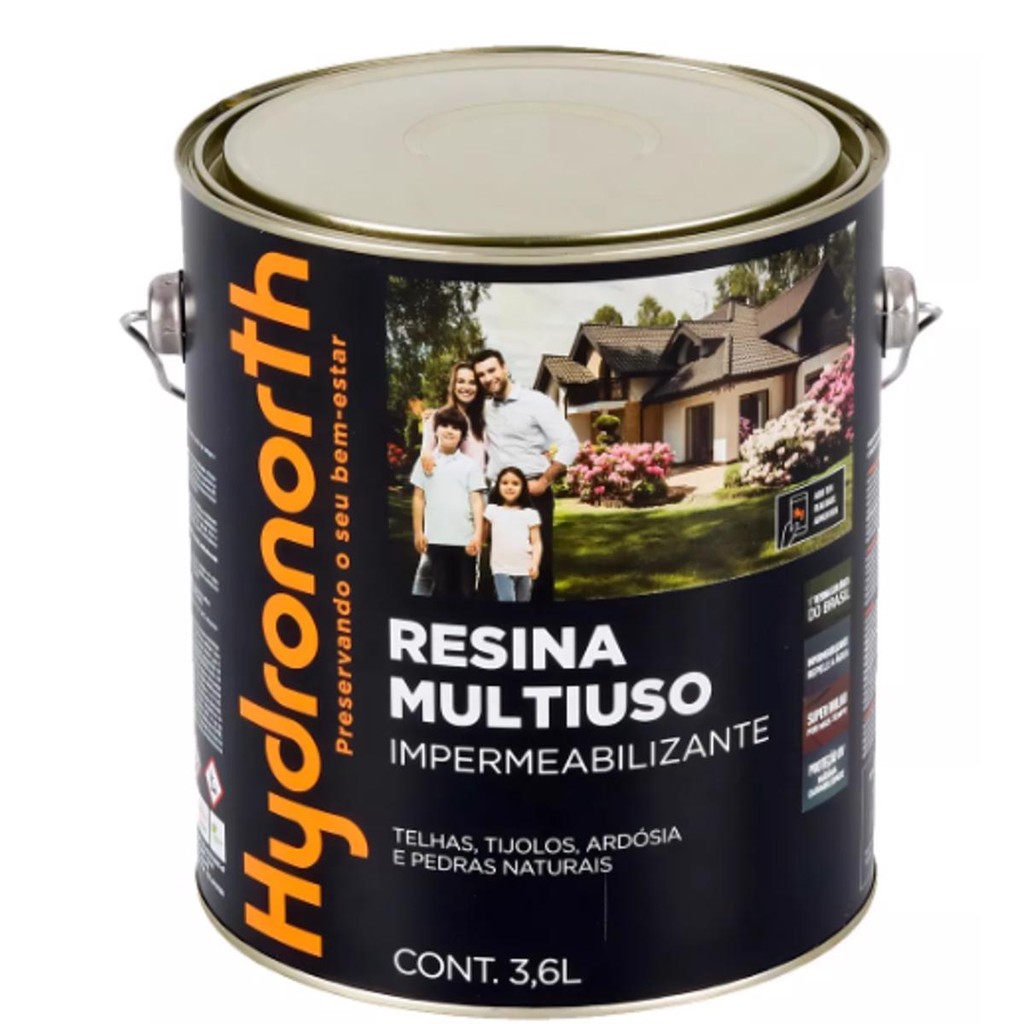 Resina Multiuso Base Solvente Cor Incolor Brilhante 3,6L Hydronorth Resina Multiuso Base Solvente Cor Incolor Brilhante 3,6L Hydronorth