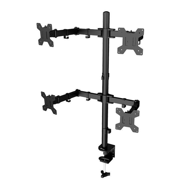 Suporte Articulado Para Quatro Monitores Zinnia TMS 400, 17 Pol. a 27 Pol., Preto, ZNO-TMS400-BL01 Suporte Articulado Para Quatro Monitores Zinnia TMS 400, 17 Pol. a 27 Pol., Preto, ZNO-TMS400-BL01