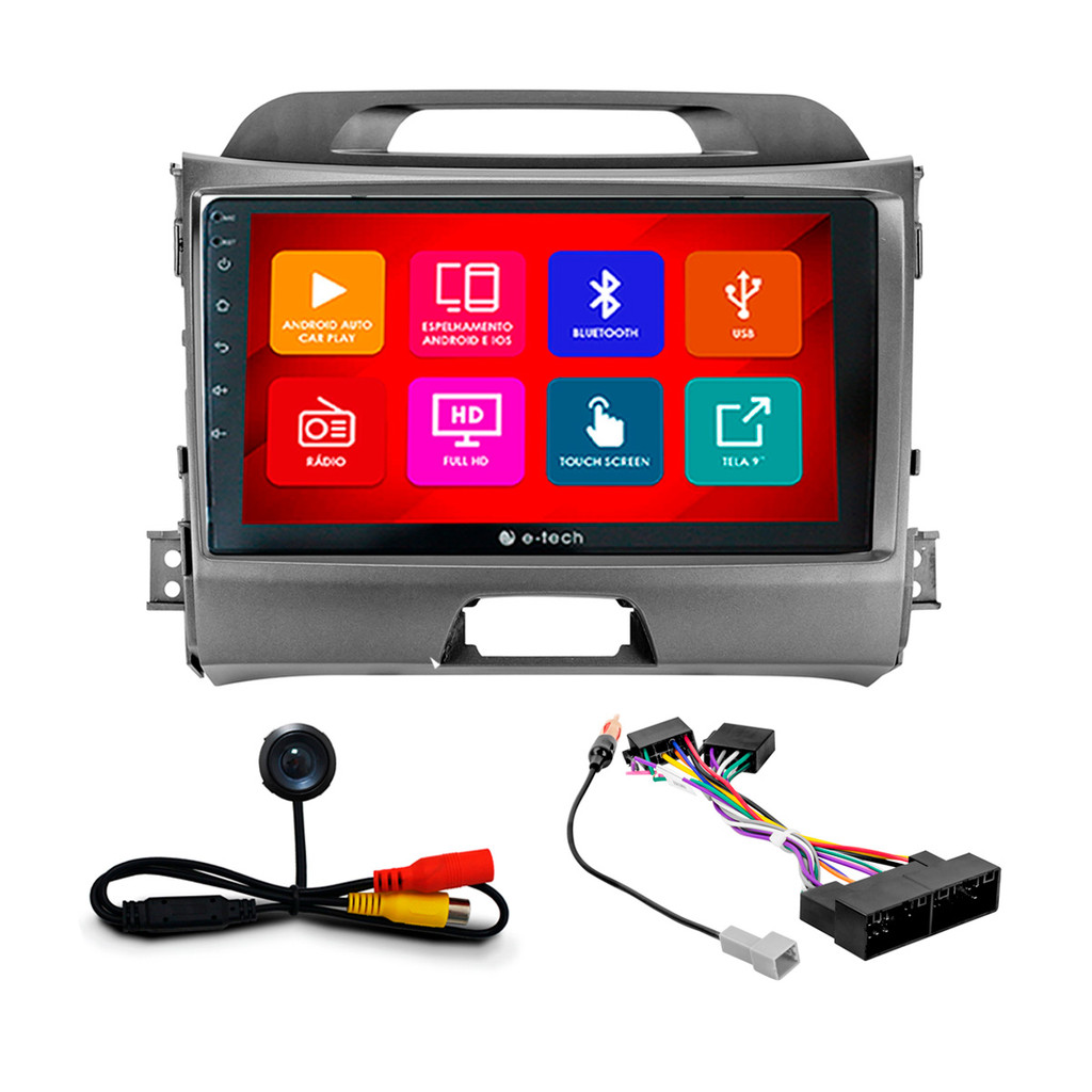 Kit Multimídia 9 Pol Sportage 2010 11 12 13 14 15 2016 Android Auto CarPlay Qa+ 2 Din Grafite Espelhamento Android Ios Kit Multimídia 9 Pol Sportage 2010 11 12 13 14 15 2016 Android Auto CarPlay Qa+ 2 Din Grafite Espelhamento Android Ios