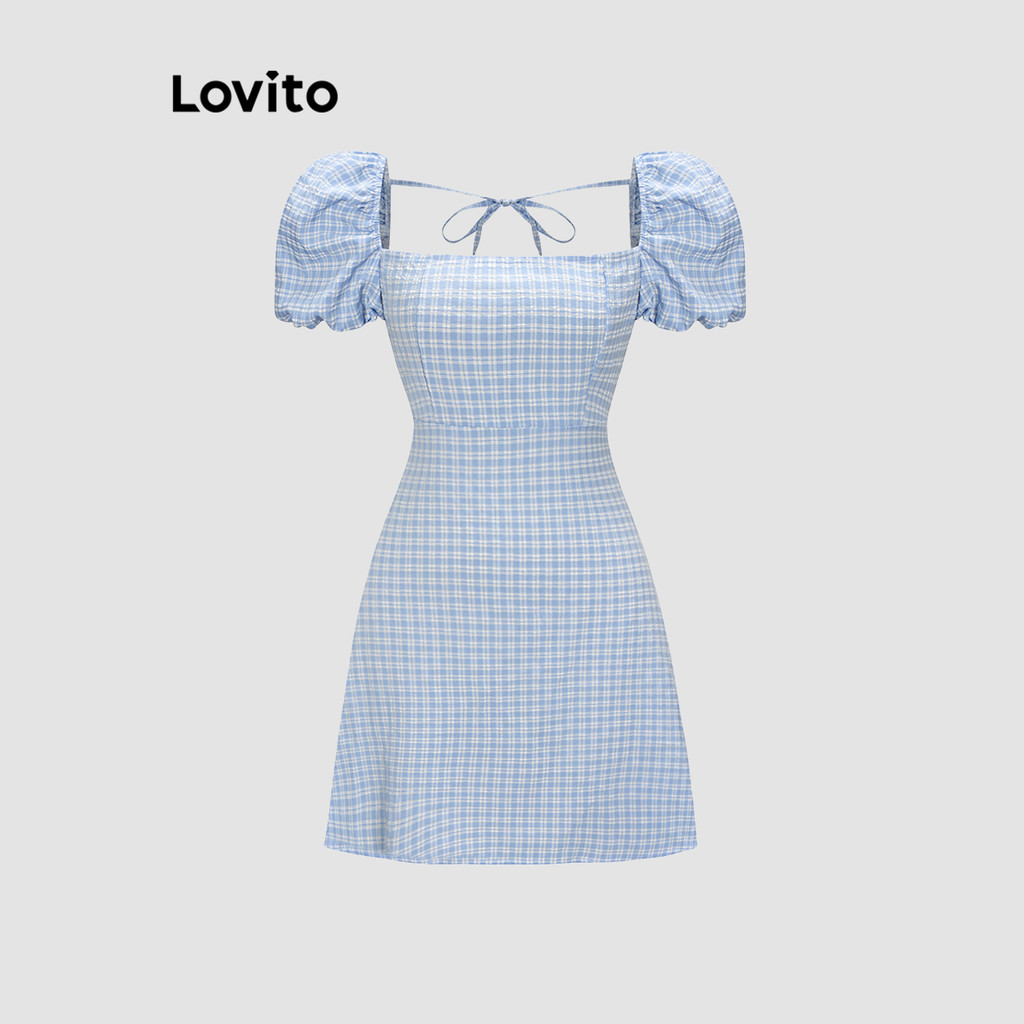Lovito Vestido Casual Feminino Com Cadarço Vestido De Verão/primavera L55Ad100 Lovito Vestido Casual Feminino Com Cadarço Vestido De Verão/primavera L55Ad100