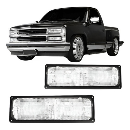 Par Pisca Seta Inferior Farol Silverado 1993 A 2001 Cristal Par Pisca Seta Inferior Farol Silverado 1993 A 2001 Cristal