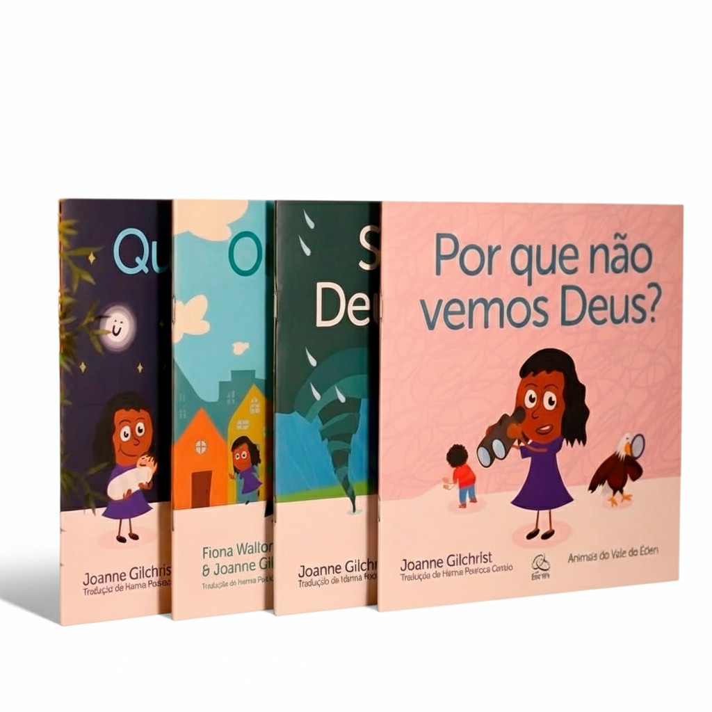 Kit Quem Criou Deus? + Porque Não Vemos Deus? + Será Que Deus é Forte? + Onde Deus Mora?