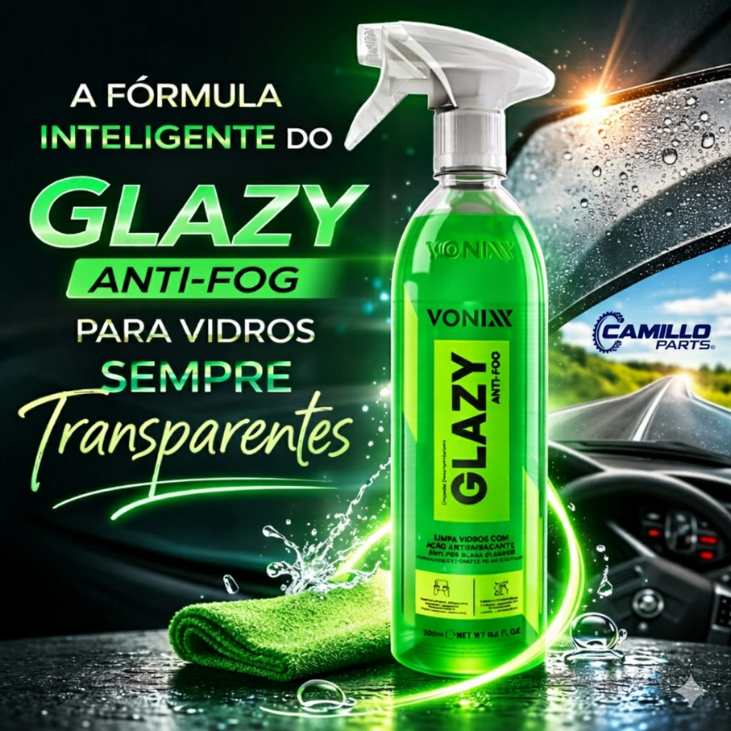 Glazy Anti Fog 500ml Anti Embacante Vonixx Limpa Vidros Glazy Anti Fog 500ml Anti Embacante Vonixx Limpa Vidros