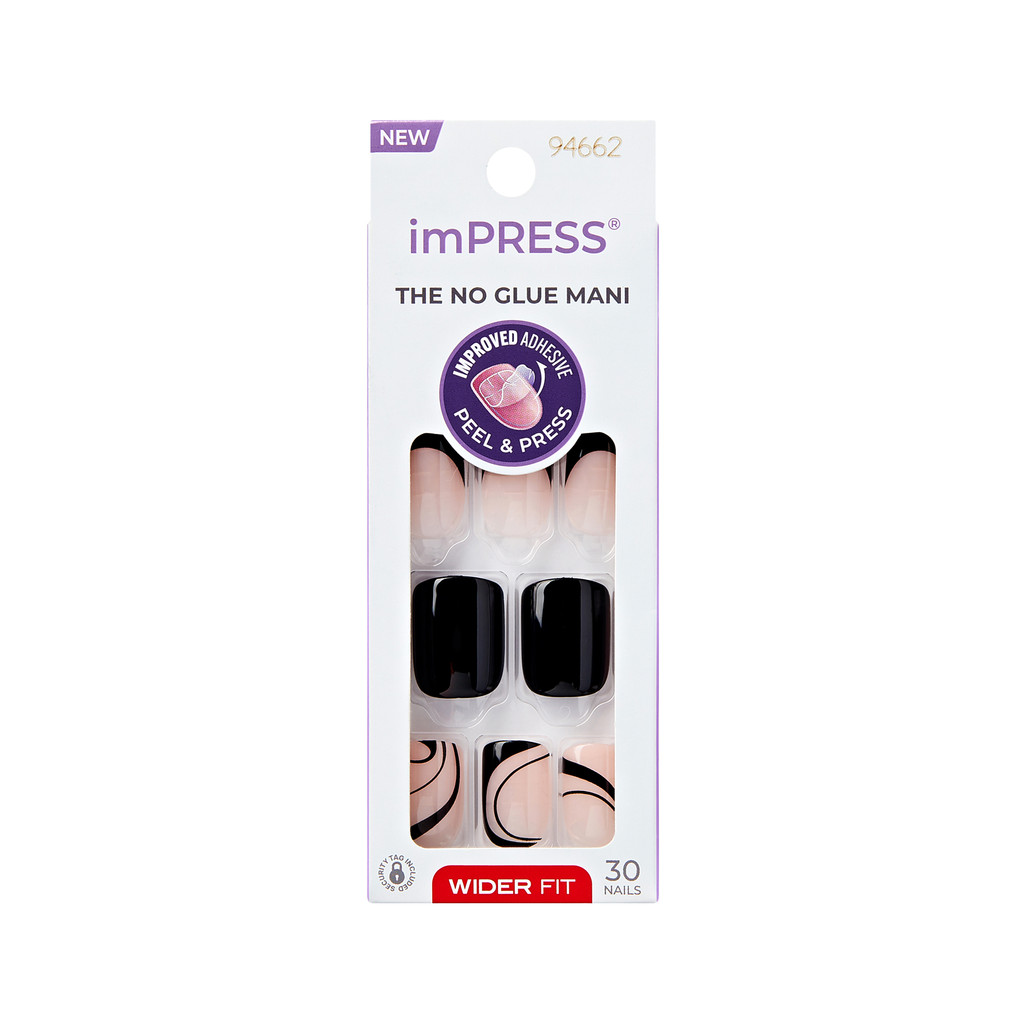 Unha Postiça ImPRESS Wide Black Dress – Kiss New York Unha Postiça ImPRESS Wide Black Dress – Kiss New York