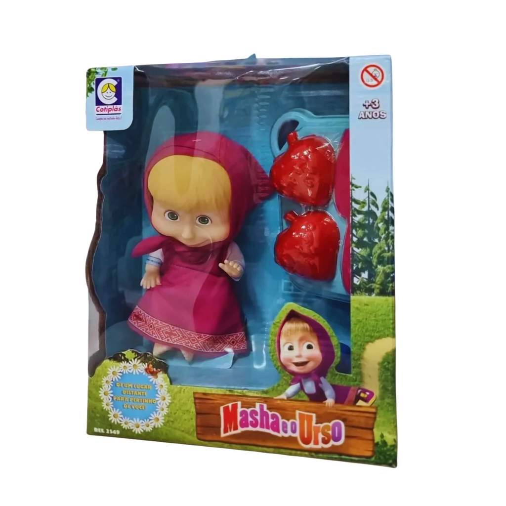 Boneca Masha E O Urso 18 cm com Acessórios para Crianças a Partir de 3 Anos Cotiplas – 2569 Boneca Masha E O Urso 18 cm com Acessórios para Crianças a Partir de 3 Anos Cotiplas – 2569