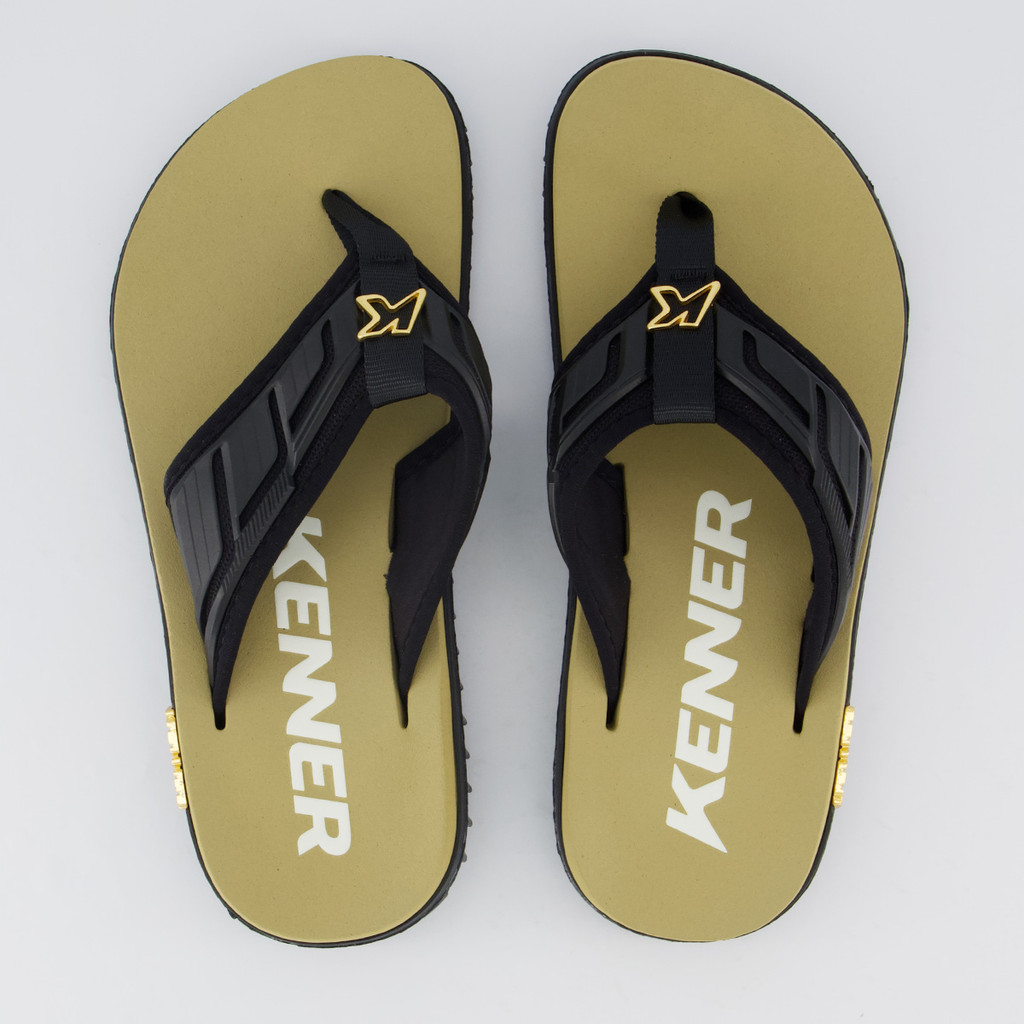 Chinelo Kenner Kivah Full Force Preto e Bege Chinelo Kenner Kivah Full Force Preto e Bege