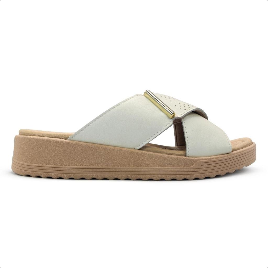 Tamanco Usaflex Feminino Salto Anabela Detalhe Casual MA10003 Tamanco Usaflex Feminino Salto Anabela Detalhe Casual MA10003