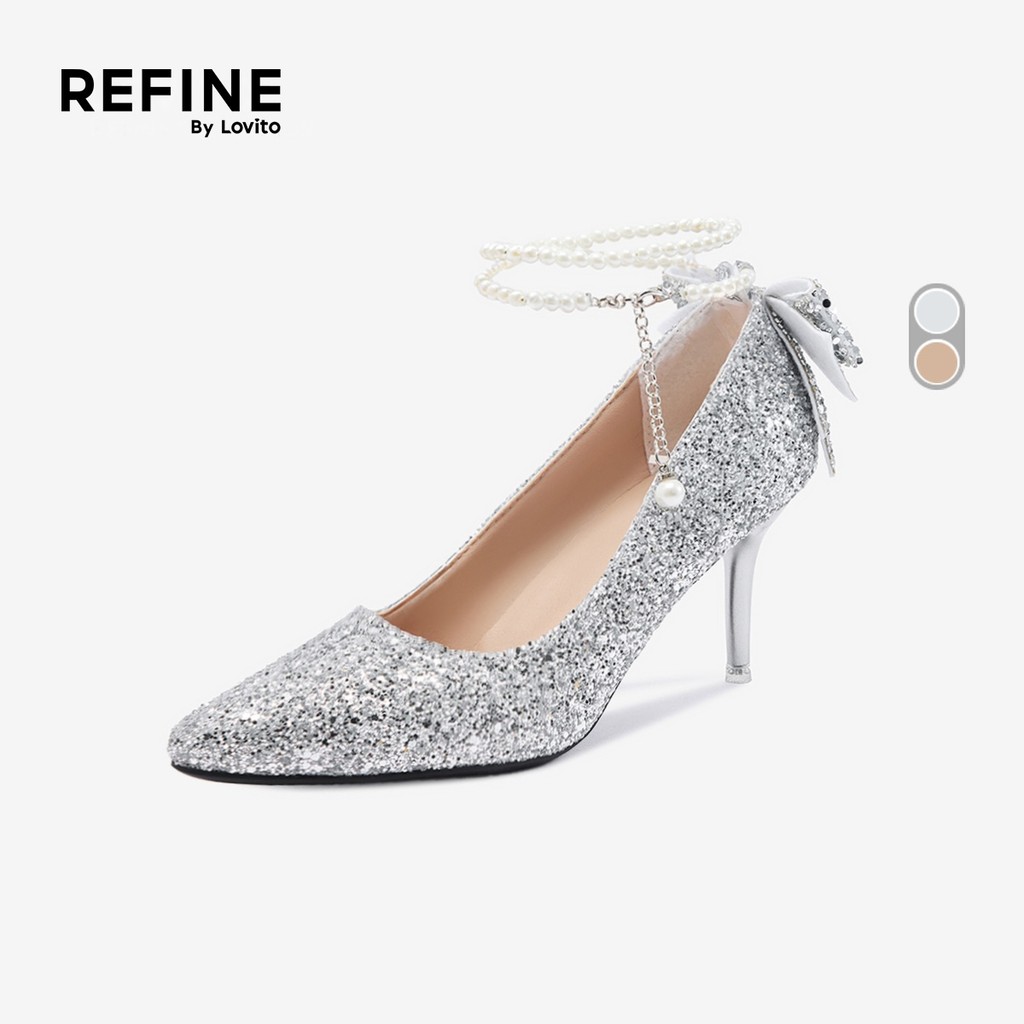 (Refine by Lovito) Saltos Elegantes com Lantejoulas para Mulheres LR31E011 (Refine by Lovito) Saltos Elegantes com Lantejoulas para Mulheres LR31E011