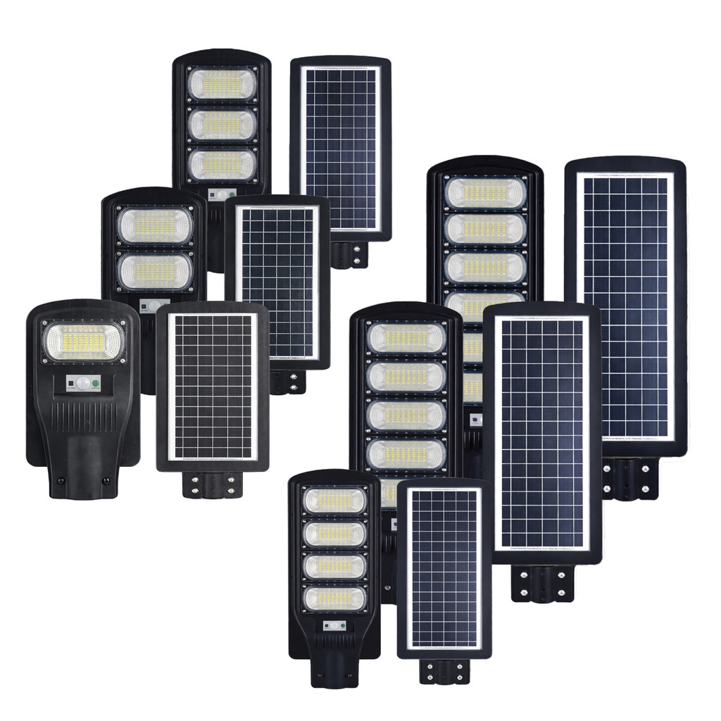 Luminaria Poste/Pública Com Placa Solar 50W/100W/150W/200W/250W/300W Branco Frio 6500K Luminaria Poste/Pública Com Placa Solar 50W/100W/150W/200W/250W/300W Branco Frio 6500K