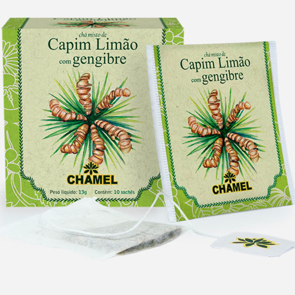 Sache Chá Capim Limao com Gengibre 13g – CHAMEL Sache Chá Capim Limao com Gengibre 13g – CHAMEL