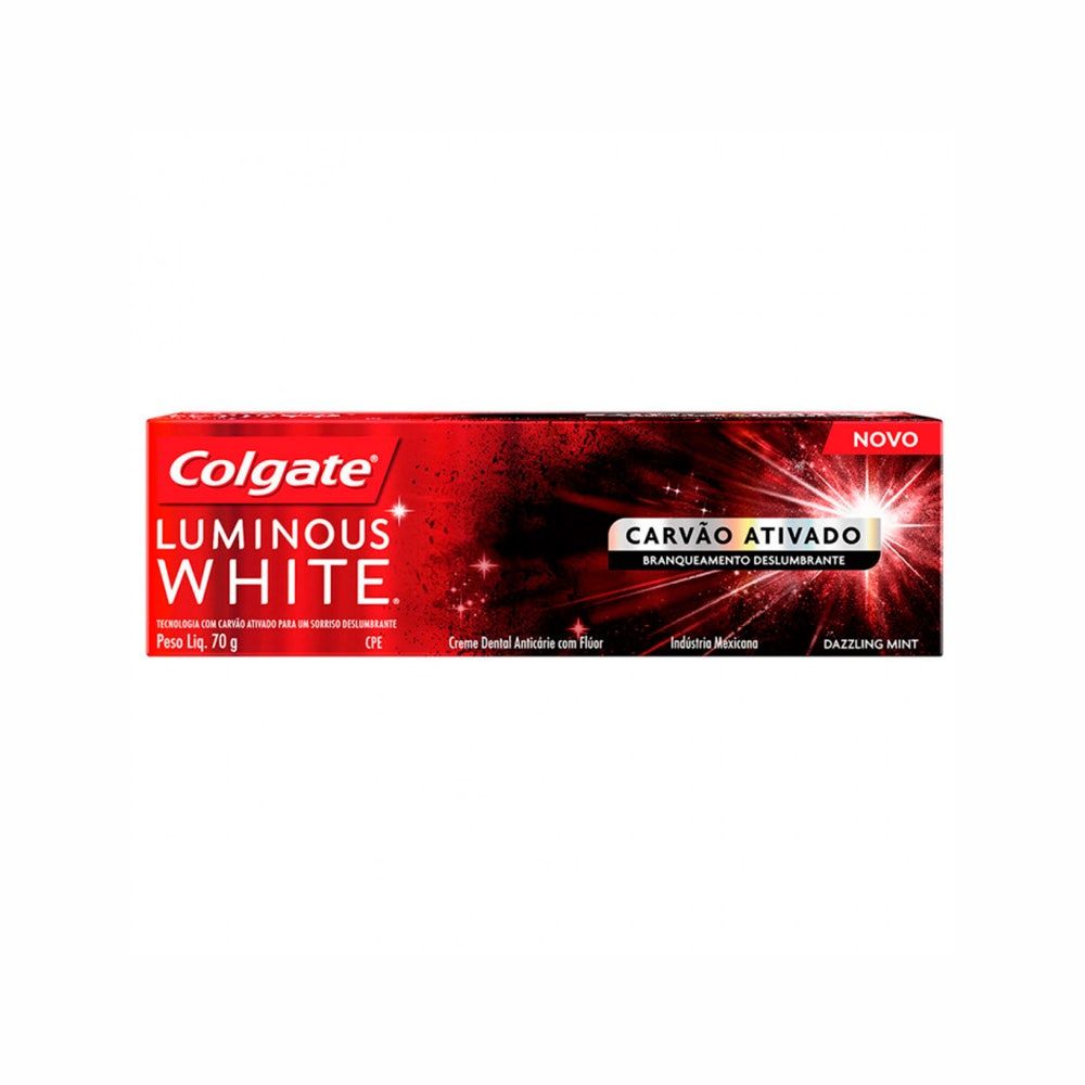 Creme Dental Colgate Luminous White Carvao Ativado 70g Creme Dental Colgate Luminous White Carvao Ativado 70g