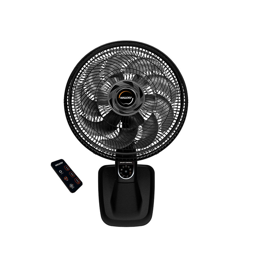 Ventilador de Parede com Controle Mallory 40Cm Smart Control Preto 220V Ventilador de Parede com Controle Mallory 40Cm Smart Control Preto 220V