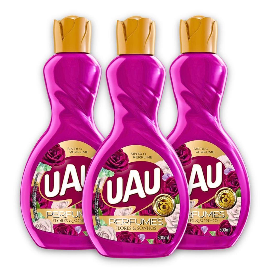 Kit 3un Limpador 500ml UAU Flores e Sonhos Kit 3un Limpador 500ml UAU Flores e Sonhos