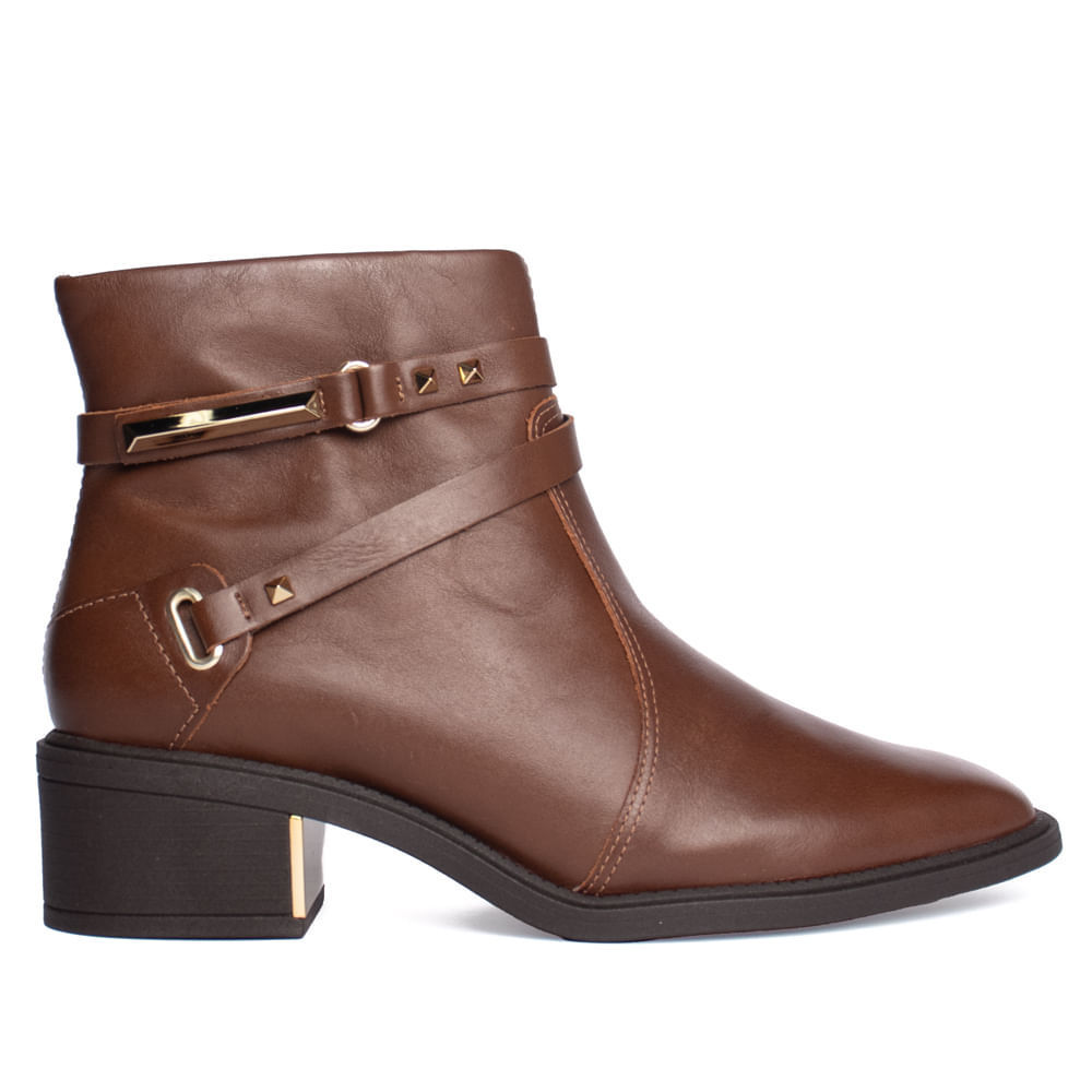 Bota Feminina Ramarim Cano Curto Café Marrom Bota Feminina Ramarim Cano Curto Café Marrom