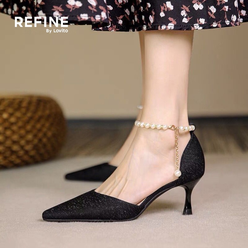 (Refine by Lovito) Saltos Elegantes de Pérolas para Mulheres LR28E064 (Refine by Lovito) Saltos Elegantes de Pérolas para Mulheres LR28E064