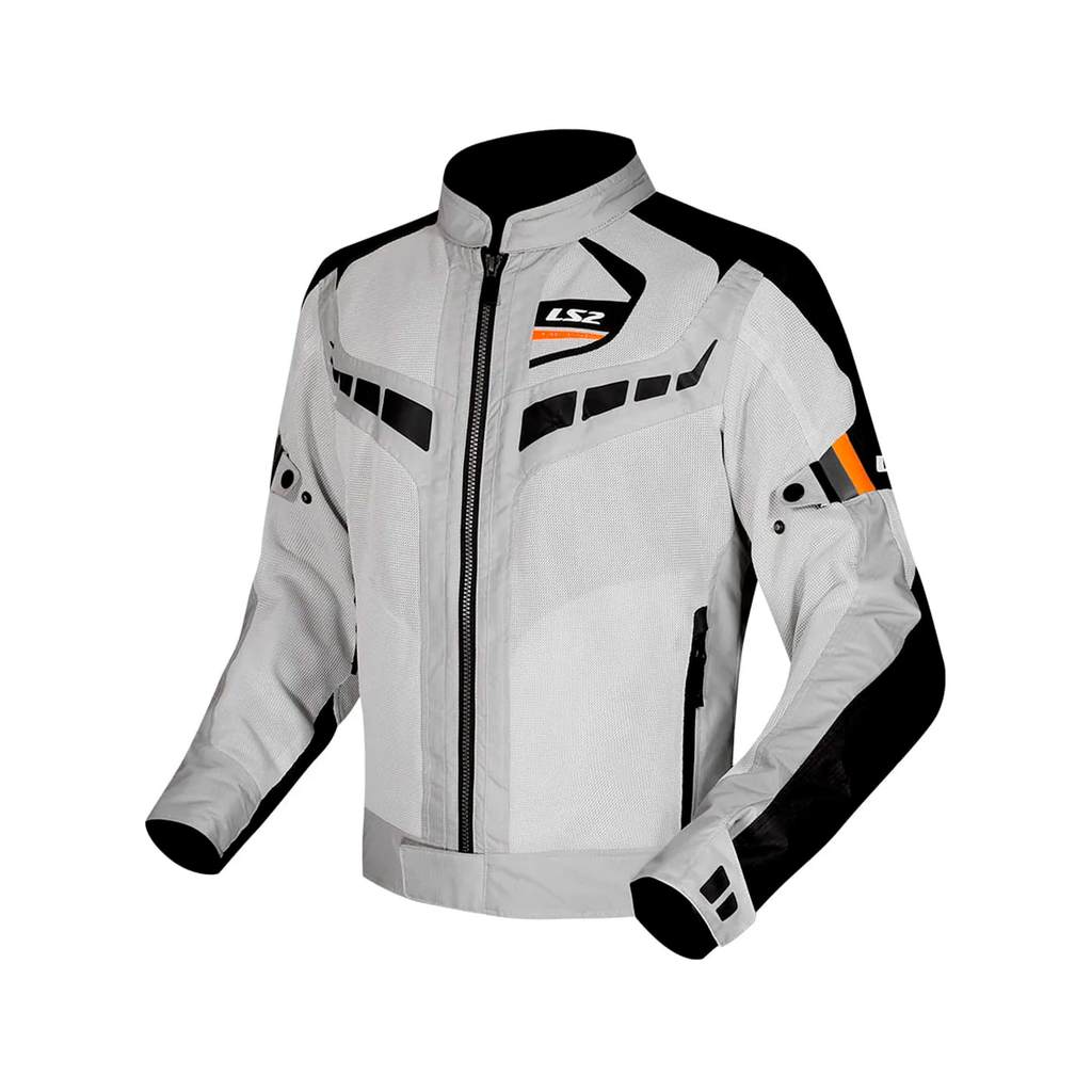 Jaqueta Masculina Garda Branca e Laranja LS2 Jaqueta Masculina Garda Branca e Laranja LS2