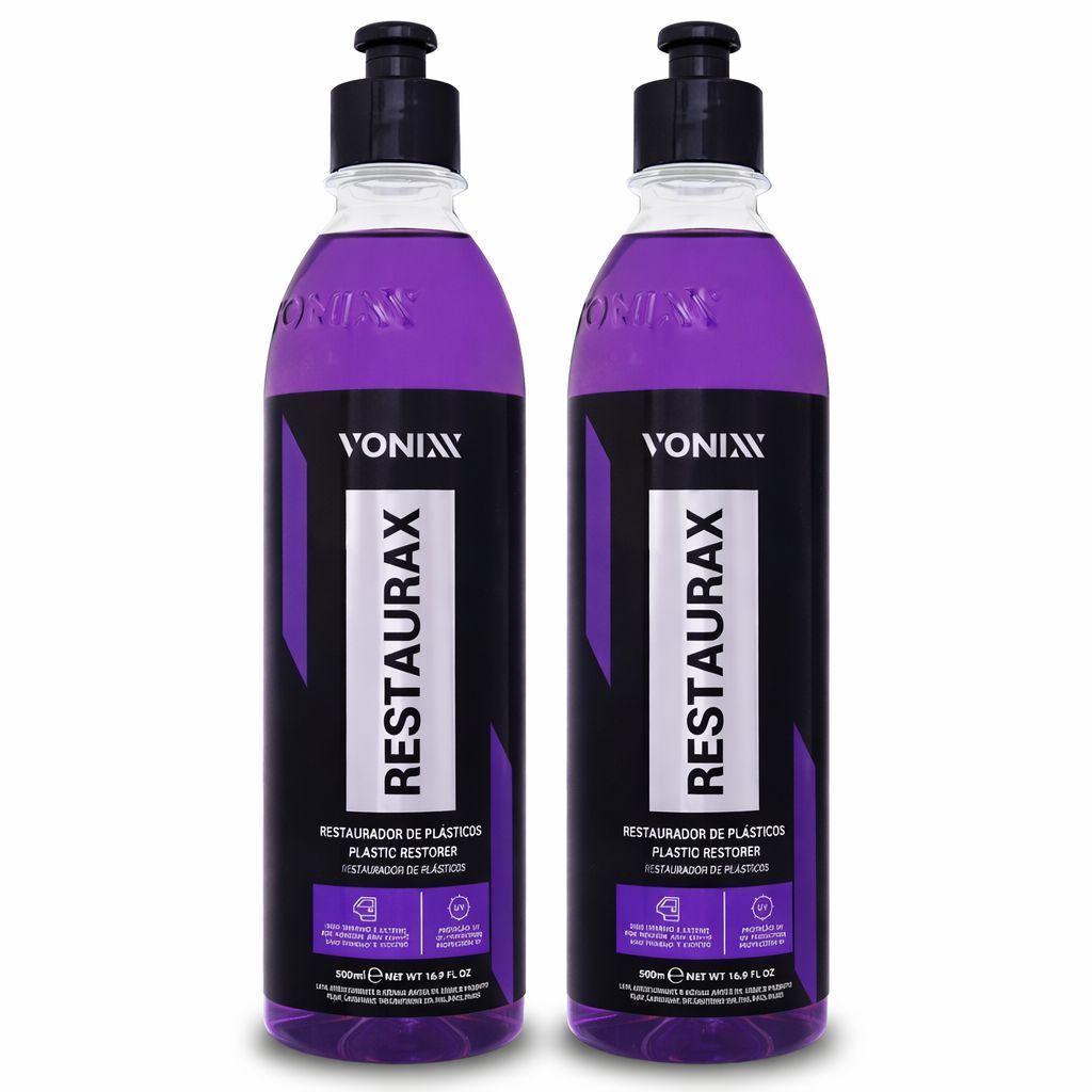 Kit 2 Restaurador De Plásticos Automotivo Restaurax 500ml Vonixx Kit 2 Restaurador De Plásticos Automotivo Restaurax 500ml Vonixx