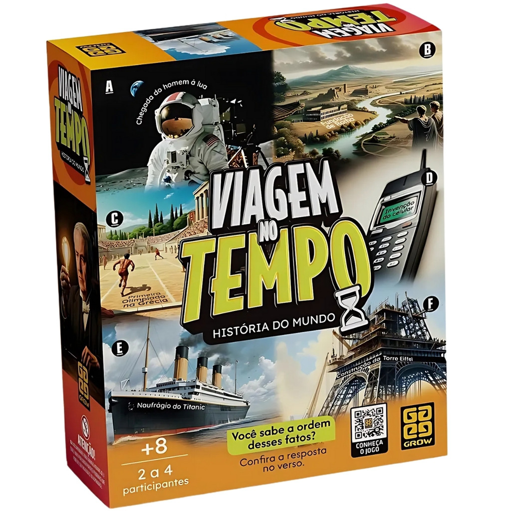 Jogo de Tabuleiro Viagem no Tempo História do Mundo Cartas Grow Jogo de Tabuleiro Viagem no Tempo História do Mundo Cartas Grow