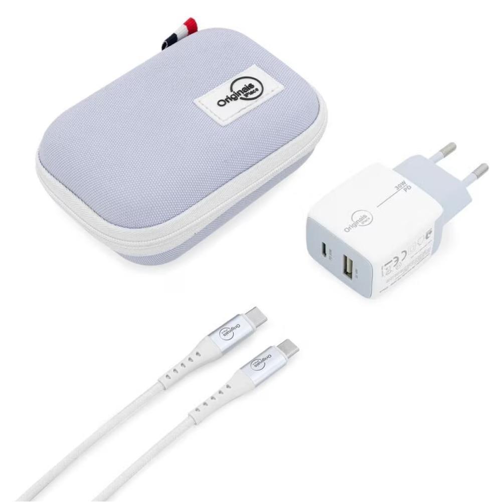 Kit de Viagem USB-C 30W Originais iPlace com Carregador e Cabo Kit de Viagem USB-C 30W Originais iPlace com Carregador e Cabo
