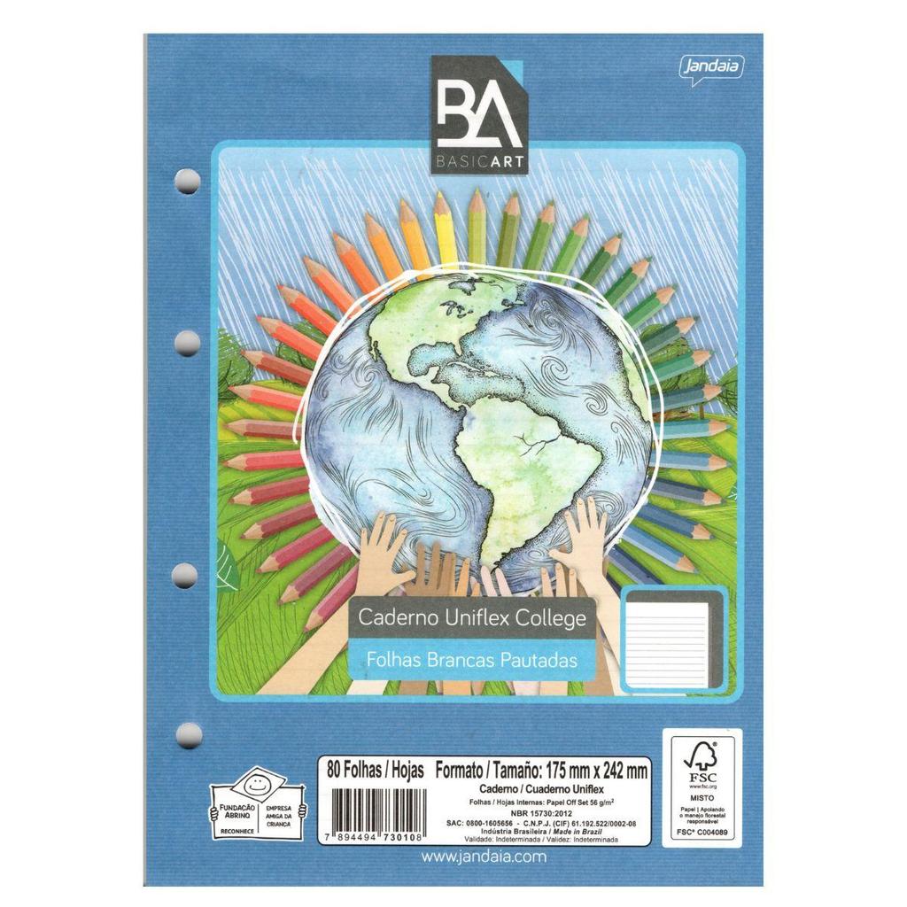 Refil Para Caderno Argolado Colegial 80 Folhas 56g/m² – JANDAIA Refil Para Caderno Argolado Colegial 80 Folhas 56g/m² – JANDAIA