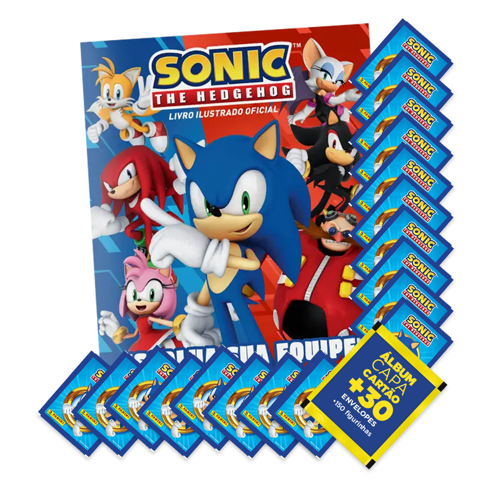 Sonic The Hedgehog Álbum+30 Envelopes(150 Figurinhas) – Novo – Editora Panini Sonic The Hedgehog Álbum+30 Envelopes(150 Figurinhas) – Novo – Editora Panini