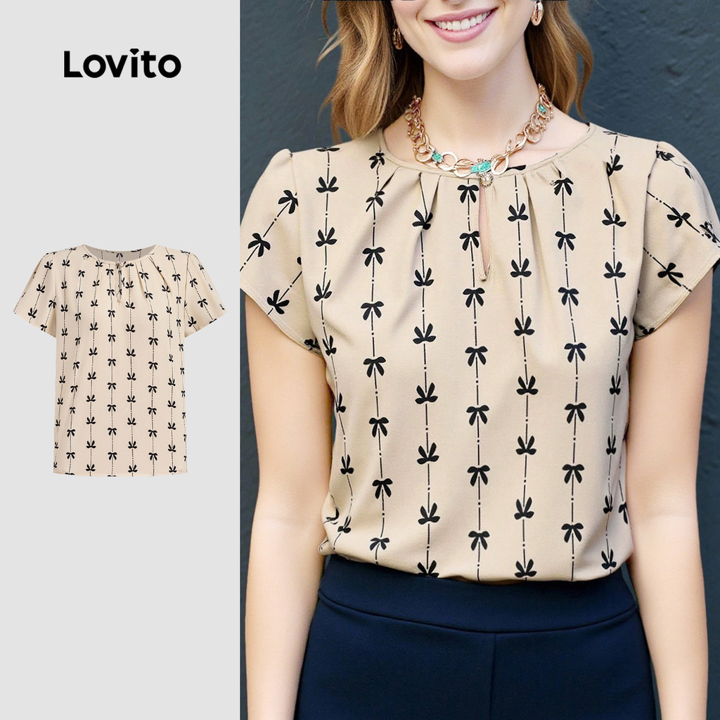 Lovito Blusa Boho Com Estampa Para Uso Diário Primavera/verão Feminina L149ED1190 Lovito Blusa Boho Com Estampa Para Uso Diário Primavera/verão Feminina L149ED1190