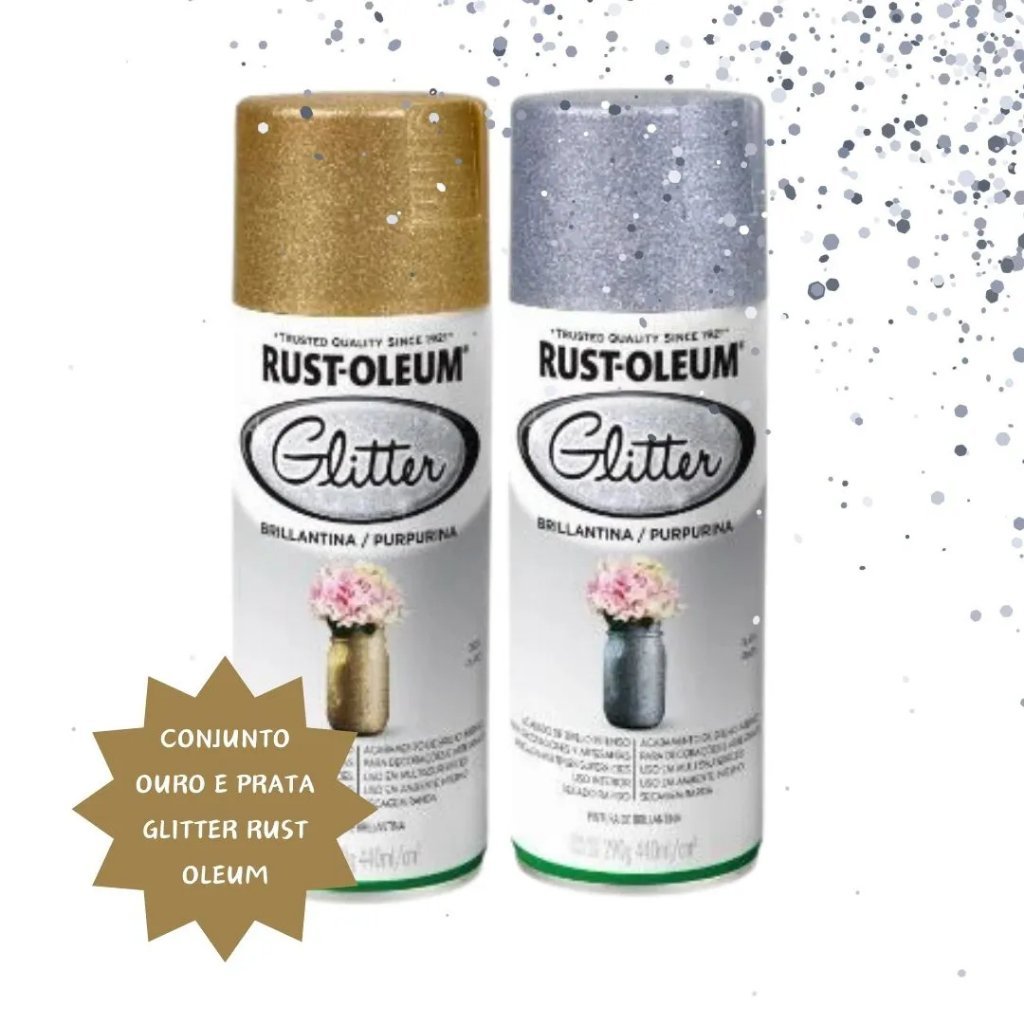 Kit Glitter Ouro e Prata Rust Oleum Kit Glitter Ouro e Prata Rust Oleum