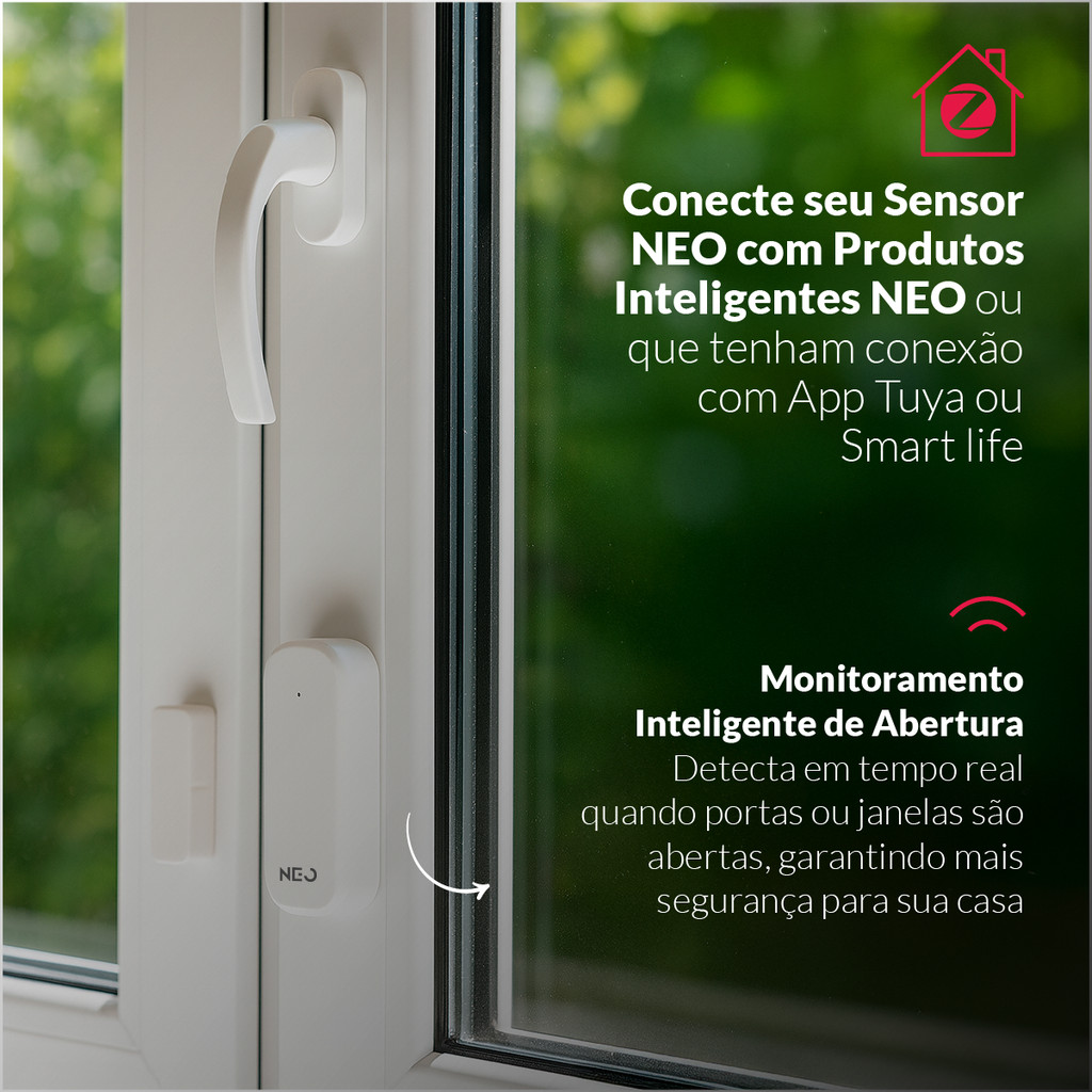 Sensor Inteligente de Presença Articulado 360 ou Portas e Janelas Zigbee ou Wi-Fi 2.4 GHz Branco Avant Neo Sensor Inteligente de Presença Articulado 360 ou Portas e Janelas Zigbee ou Wi-Fi 2.4 GHz Branco Avant Neo