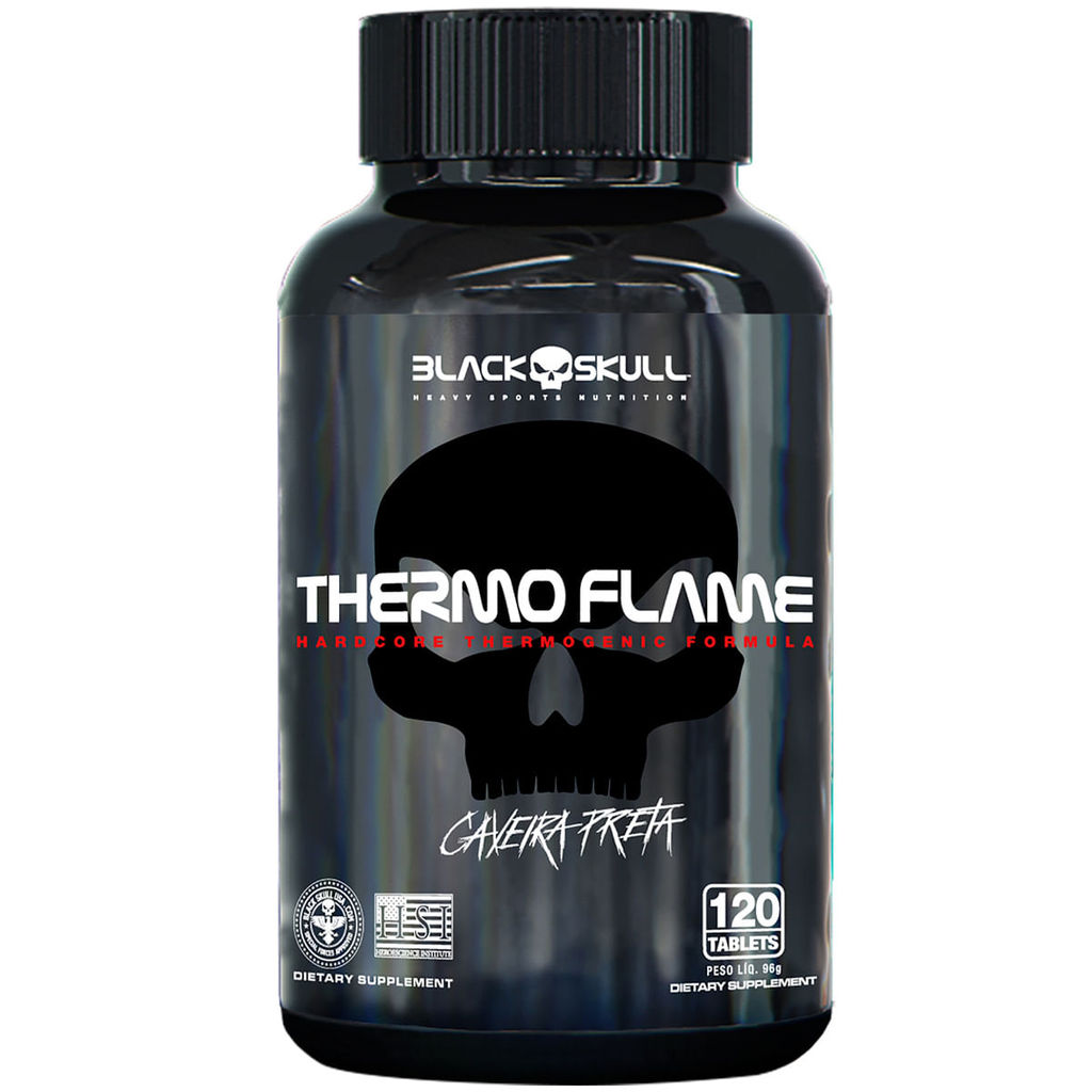Termogênico Thermo Flame – 120 Tabletes – Black Skull Termogênico Thermo Flame – 120 Tabletes – Black Skull