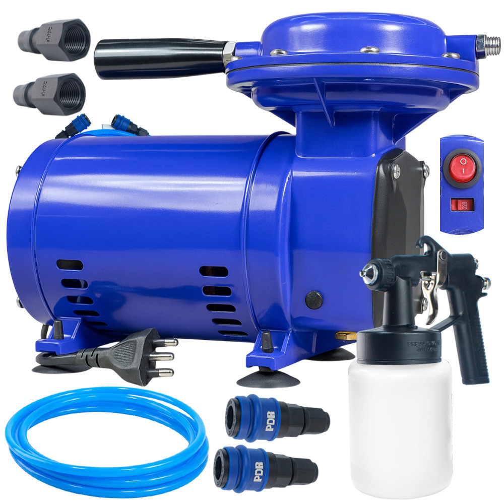 Compressor de Ar Direto Profissional Bivolt 50psi 250W 1700RPM Com Pistola e Mangueira PRO-03C PDR Compressor de Ar Direto Profissional Bivolt 50psi 250W 1700RPM Com Pistola e Mangueira PRO-03C PDR