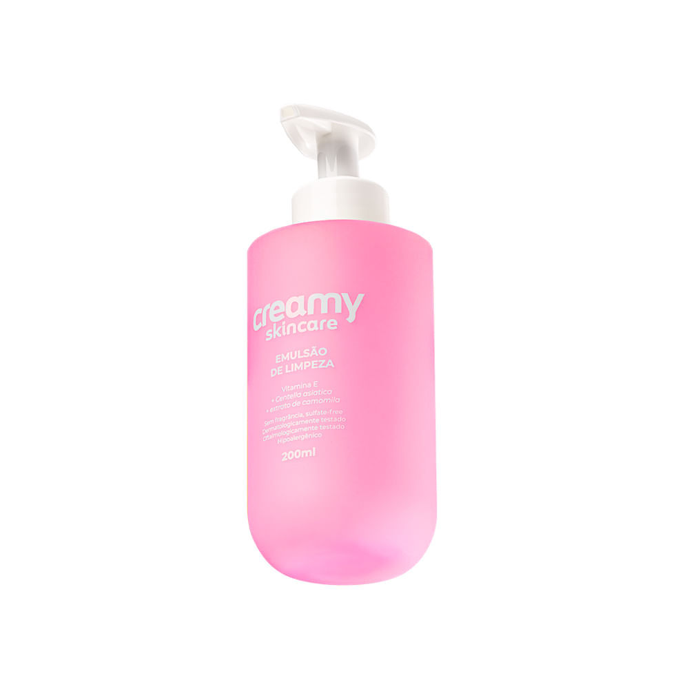 Emulsão de Limpeza Creamy Vitamina E + Centella Asiática + Extrato de Camomila 200ml Emulsão de Limpeza Creamy Vitamina E + Centella Asiática + Extrato de Camomila 200ml