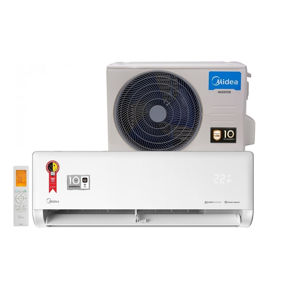 Ar Condicionado Split Hi Wall Inverter Midea AI Ecomaster 24000 BTU/h Frio 42EZVCA24M5 – 220 Volts Ar Condicionado Split Hi Wall Inverter Midea AI Ecomaster 24000 BTU/h Frio 42EZVCA24M5 – 220 Volts